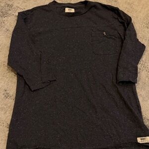 Vans Men's Speckled Black Long Sleeve Tee